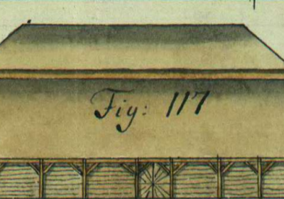 Starý soľný sklad postavený v roku 1728 na vyobrazení z roku 1771