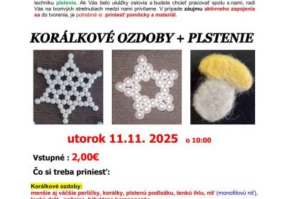 opraveny_informacny_plagatik_-_KvM_CO_-_Koralkove_ozdoby_a_plstenie_-_utorok_11.11.2025_1_original