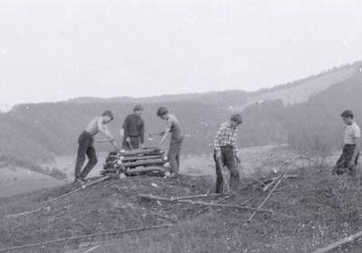 Stavba hranice, Ludrová, rok 1970