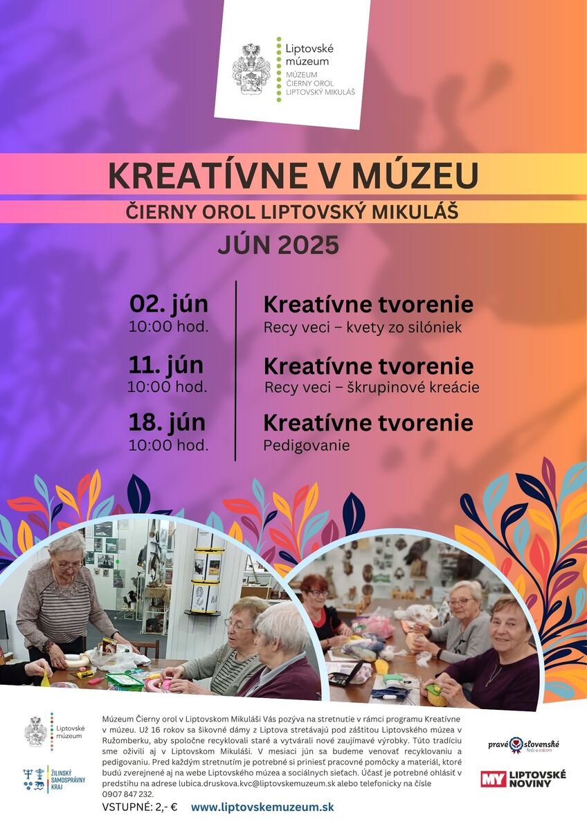 KREATÍVNE V MÚZEU jun 2025