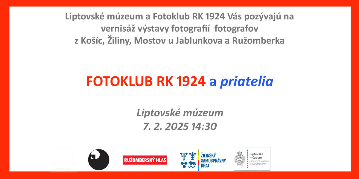 Fotoklub RK 1924 a priatelia pozvanka