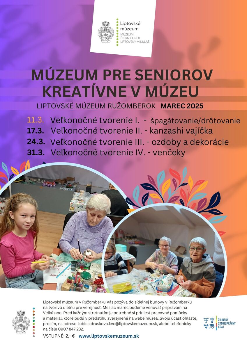 KREATÍVNE V MÚZEU Muzeum pre seniorov