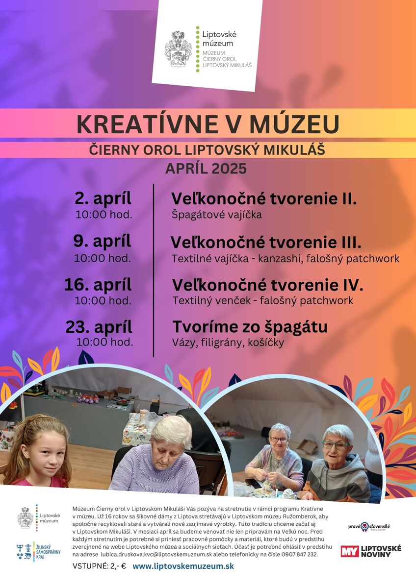 Kreativne v muzea CO april 2025