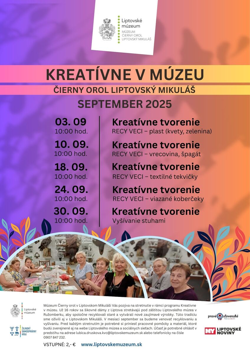 Kreativne v muzeu september 2025